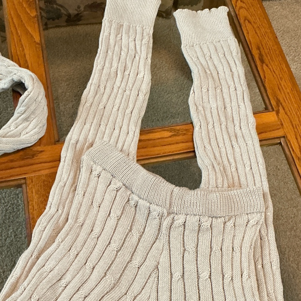 Source Unknown Cream Ribbed Knit Set - image 2